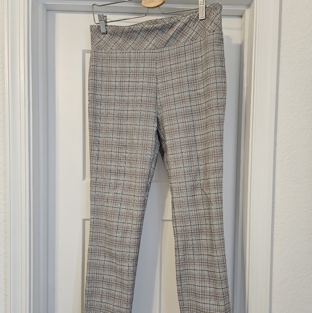 Business pants-Plaid with Pink. Rarely worn!